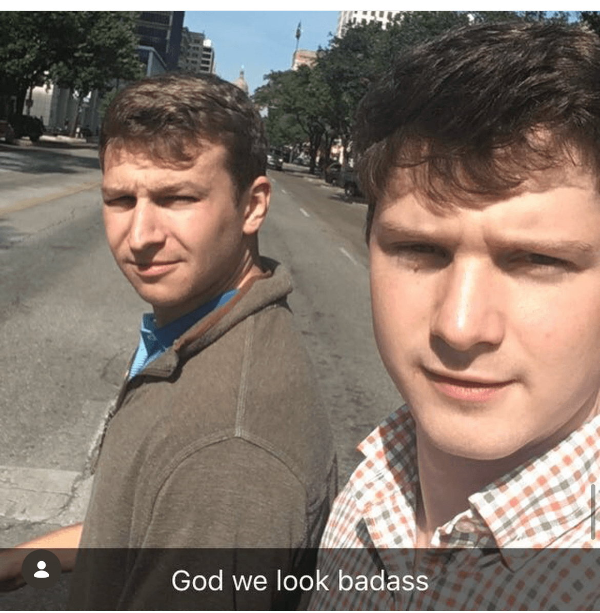 Cole pointing at a Locals Preferred sign with a beer